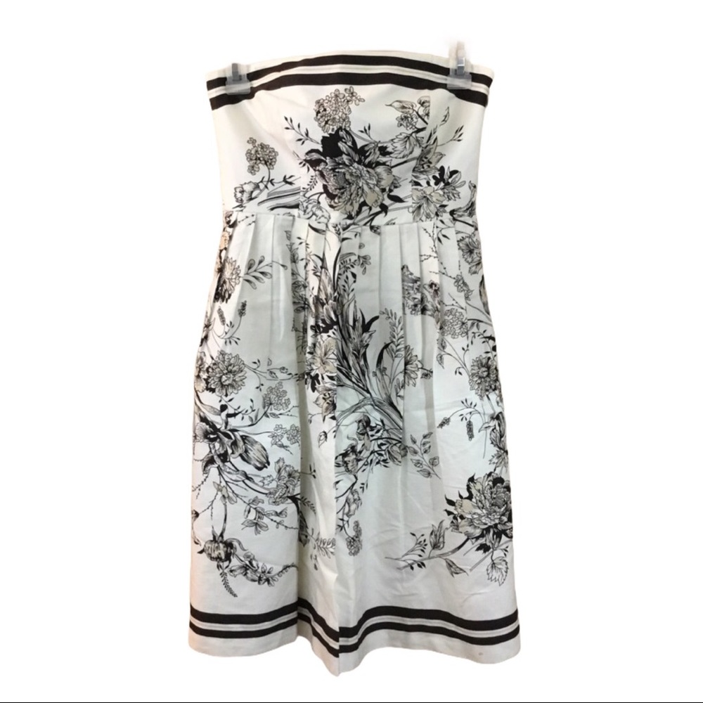 Ann Taylor Petites Strapless Floral Dress